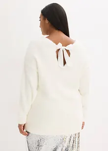 Lång tröja av mjukt fjädergarn, bonprix