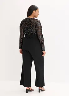 Jumpsuit med paljettbroderi, bonprix