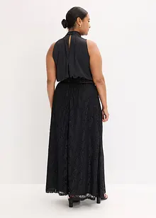 Maxiklänning med spetskjol, bonprix