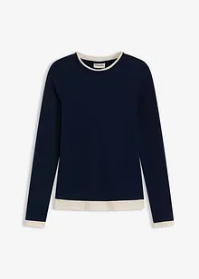 Långärmad topp av bomullsmix, bonprix