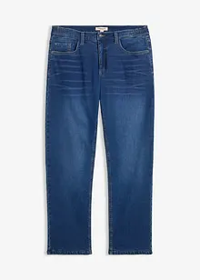 Fodrade jeans med stretch och resårlinning, Straight, bonprix