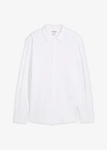 Långärmad skjorta av bomullspiké med mycket stretch, Slim Fit, bonprix