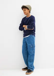 Finstickad tröja i ren bomull, bonprix