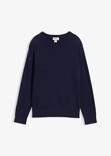 Finstickad tröja i ren bomull, bonprix