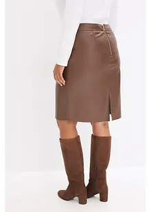 Trendig pennkjol i skinnimitation, bonprix