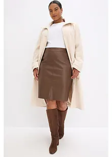 Trendig pennkjol i skinnimitation, bonprix