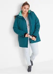 Lång vattentät funktionsjacka med huva, bonprix