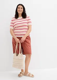 Papertouch-bermudas av bomull, bonprix