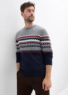 Lusemönstrad tröja med bomull, bonprix