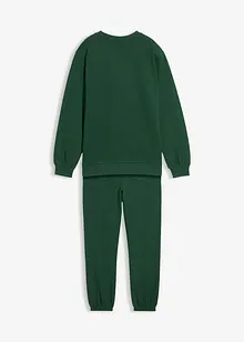 Sweatshirt och trikåbyxa i bomull (2 delar), bonprix