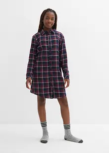 Nattlinne av mjuk flanell med knappslå, bonprix