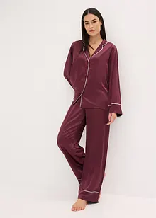 Vävd satinpyjamas, bonprix