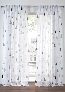 Gardin med granmönster (1-pack), bonprix