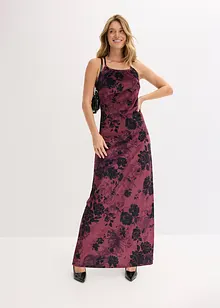 Maxiklänning av glansig sammet, bonprix