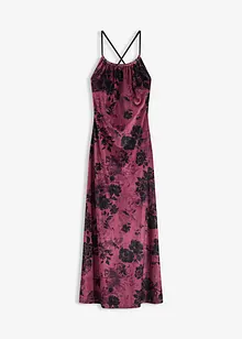 Maxiklänning av glansig sammet, bonprix