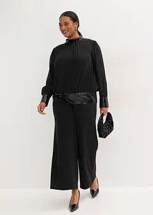 Blustopp av tunn tyll med paljetter, bonprix