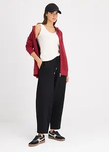 Lång munkjacka i mjuk frotté, bonprix