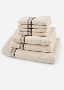 Handduk med randiga detaljer, bonprix