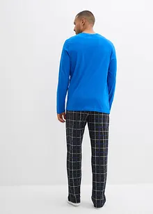 Långärmad pyjamas i bomull med knappslå, bonprix