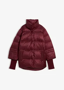 Dunjacka med återvunnet dun och stickade ärmar, bonprix