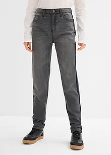 Termojeans med jerseyfoder, Mid Waist, bonprix