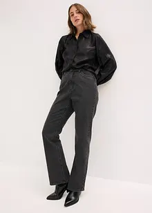 Skjortblus i glänsande satin, bonprix