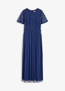 Maxiklänning av finaste tyll med paljettbroderi, bonprix