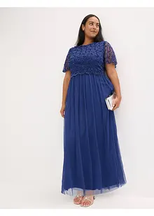 Maxiklänning av finaste tyll med paljettbroderi, bonprix