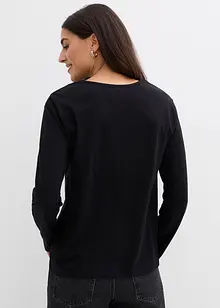 Långärmad topp i ekologisk bomull, bonprix