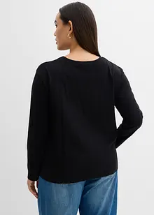 Långärmad topp i ekologisk bomull, bonprix