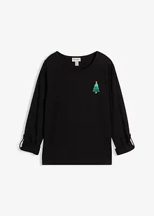 Långärmad topp i ekologisk bomull, bonprix