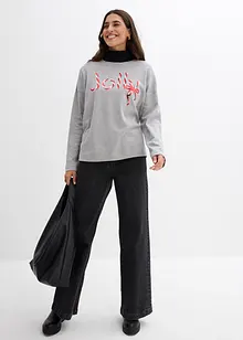 Långärmad topp i ekologisk bomull, bonprix