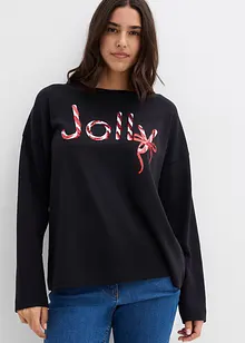 Långärmad topp i ekologisk bomull, bonprix