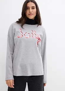 Långärmad topp i ekologisk bomull, bonprix