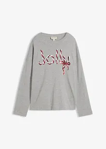 Långärmad topp i ekologisk bomull, bonprix