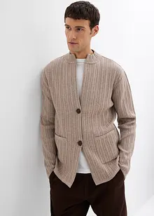 Ribbstickad cardigan, bonprix