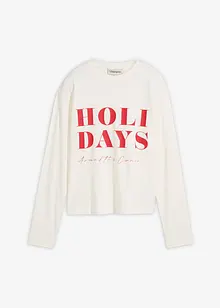 Långärmad topp med ekologisk bomull, bonprix