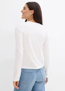 Långärmad topp med ekologisk bomull, bonprix
