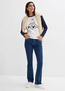 Topp med raglanärmar i ekologisk bomull, bonprix