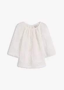 Dra på-blus med blommönstrad struktur, bonprix