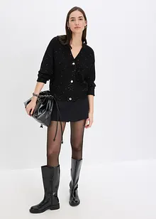 Hålmönstrad cardigan, bonprix