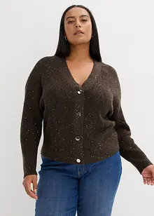 Hålmönstrad cardigan, bonprix