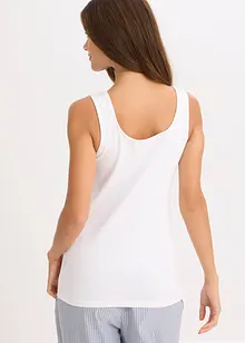 Linne med ekologisk bomull och spets (2-pack), bonprix