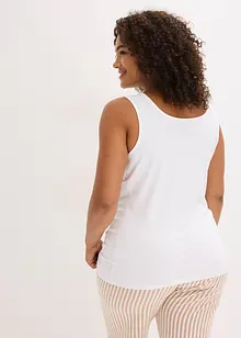 Linne med ekologisk bomull och spets (2-pack), bonprix