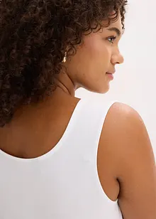 Linne med ekologisk bomull och spets (2-pack), bonprix