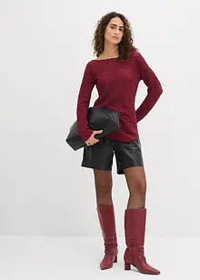 Långärmad topp i spets, bonprix