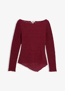 Långärmad topp i spets, bonprix
