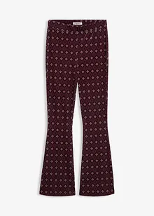 Utsvängda leggings i mjuk sammet, bonprix