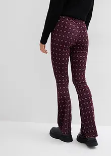 Utsvängda leggings i mjuk sammet, bonprix