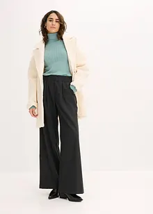 Ribbstickad polotröja, bonprix